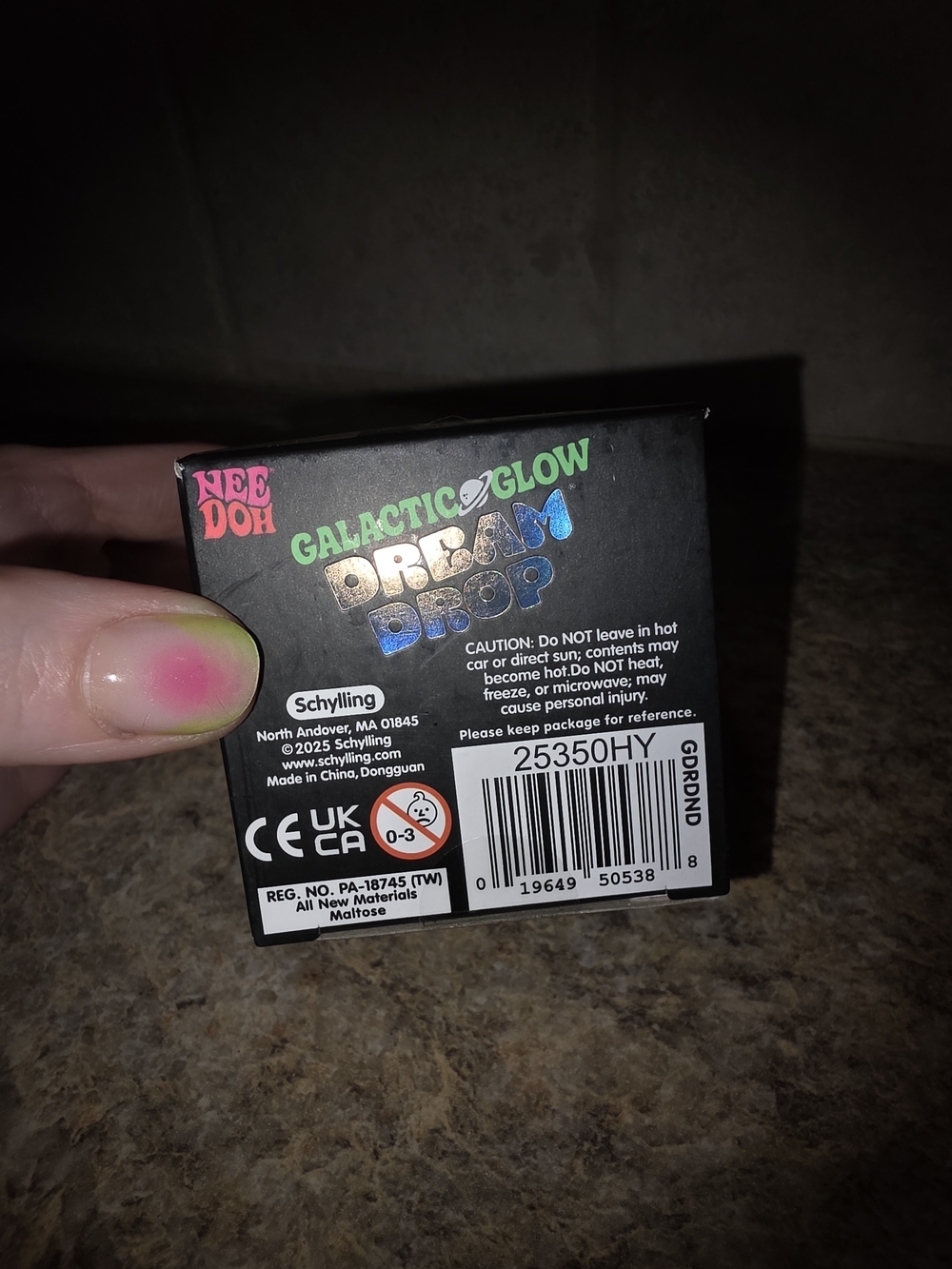 NeeDoh Galactic Glow Dream Drop Squishy Glow in the Dark Fidget Toy Cosmic Bloom - Picture 4 of 5